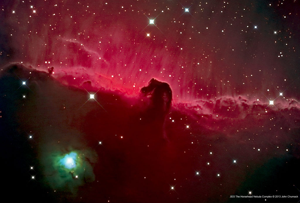 IC434 & B33 Horsehead Nebula Close-up with NGC-2023