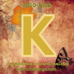 Stylized English letter K for the A to Z Challenge.